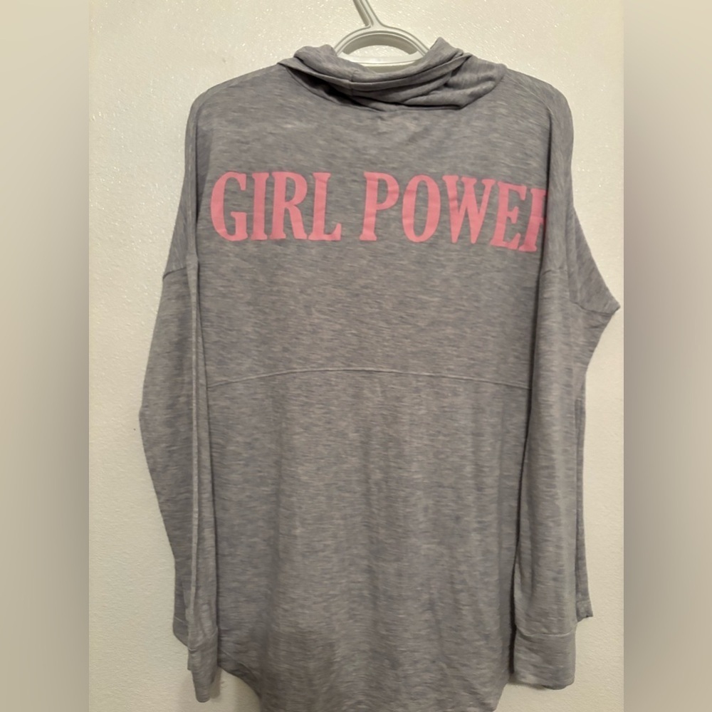 Charming Charlie girl power mock hoodie m